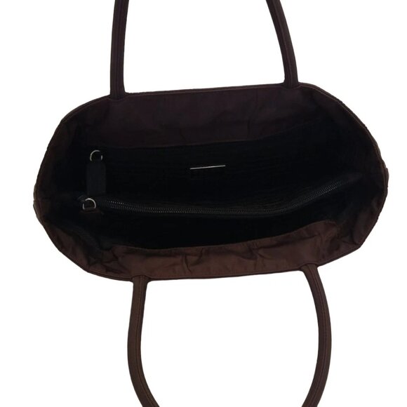 PRADA - Dark Brown Nylon Handbag 156-051025 - Picture 7 of 8